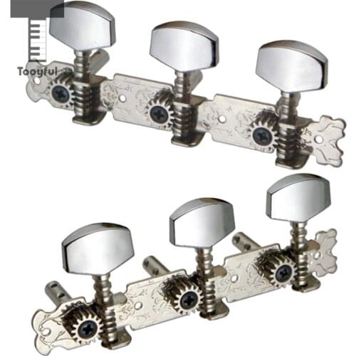 Tooyful 3R3L Locking Key Button String Tuning Peg Tuner for Classic Folk Guitar Accs