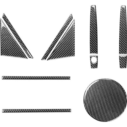 Carbon Fiber A/B Pillar Door Handle Oil tank Trim Cover Kit for Left-hand-drive For Chevrolet Camaro 2010-2015
