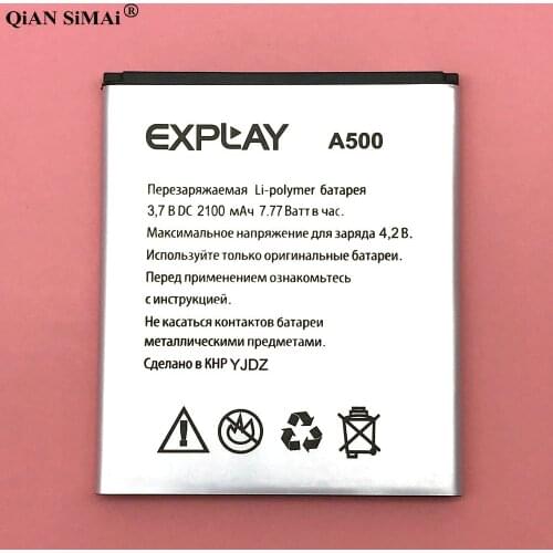 High quality 3.7V 2000mAH New Batteries Replacement Li-ion Battery For Explay A500 A 500 Mobile Phone Accumulator