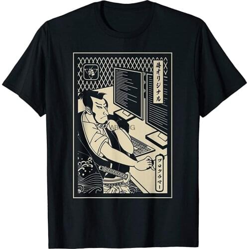 Funny PROGRAMMER SAMURAI Warrior computer programmer T-Shirt