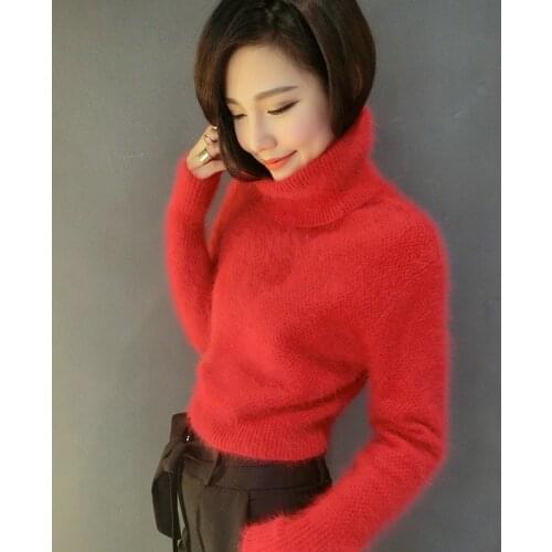 Mink cashmere sweater women pure mink cashmere pullovers knitted Customized color big size free shipping S604