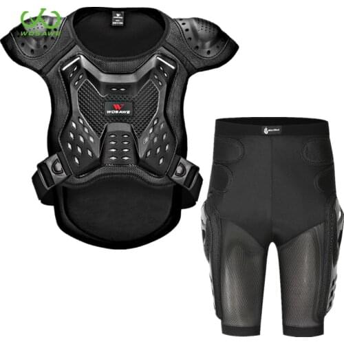 WOSAWE Motocross Body Armor Jacket Men Chest Back Support Protection Vest Gilet Protective Gear MTB Motorcycle Windbreaker Armor