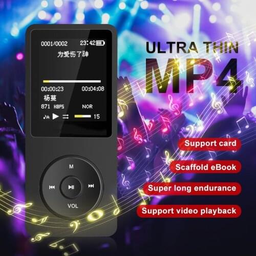1.8-inch TFT Display Ultra-thin LCD Screen MP4 Music Player FM Radio Video Support 128GB TF Card With Mic мп4 плеер