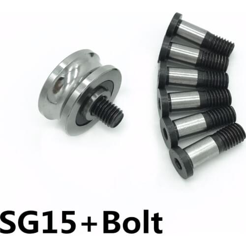 10pcs SG15+Blot Bearing and bolt supporting sales U groove bearing 5x17x8 mm double row sealed ball bearing