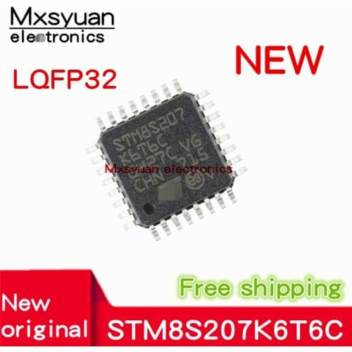 5PCS~50PCS/LOT New original STM8S207 STM8S207K6T6C STM8S207KbTbC LQFP-32 24MHz / 32KB flash memory / 8-bit microcontroller