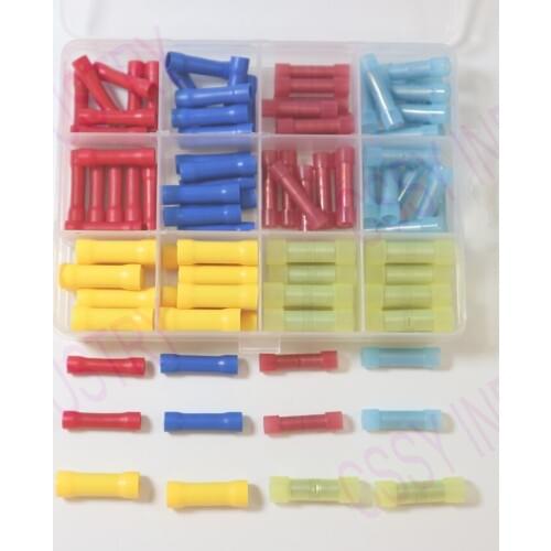 96pcs/lot BV1/2/5 BNYF1.25 2 5.5 full long-type insulated terminal block wire ferrules middle connector 22-10AWG(0.5-6.0mm2)