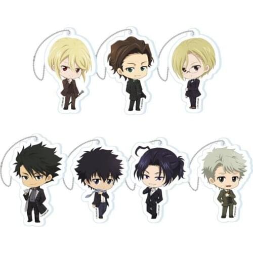 Anime MORIARTY THE PATRIOT William James Moriarty Bags Pendant Keychain Acrylic Keyring School Bag Charm Decor Q Version Gifts