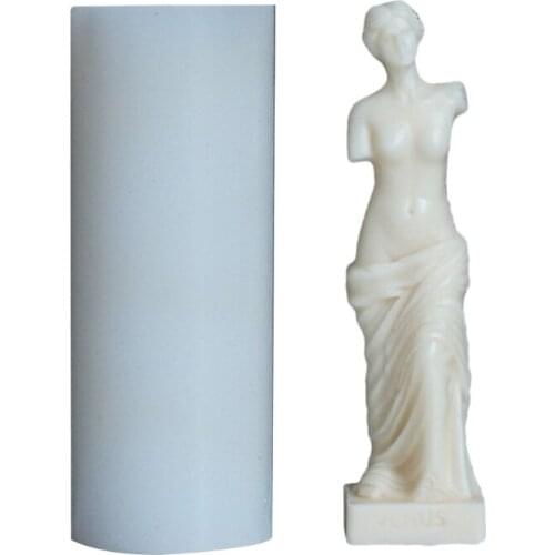 Art Body Candle Crystal Epoxy Resin Mold Fragrance Human Shaped Venus Goddess Wax Plaster Casting Silicone Mould DIY Crafts X4YA
