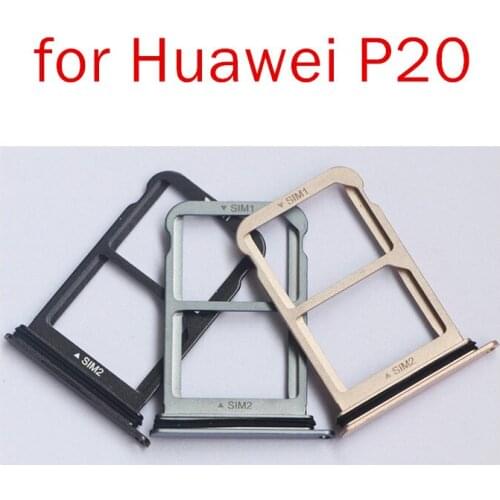 For Huawei P20 Card Tray Holder SIM Card SD Card Slot Holder Adapter for Huawei P20 Repair Spare Parts
