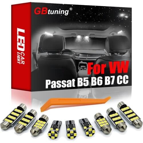 GBtuning Canbus LED For Volkswagen VW Passat B5 B6 B7 CC Sedan Variant 1997-2014 Car Dome Lamp Interior Accessories Light Kit