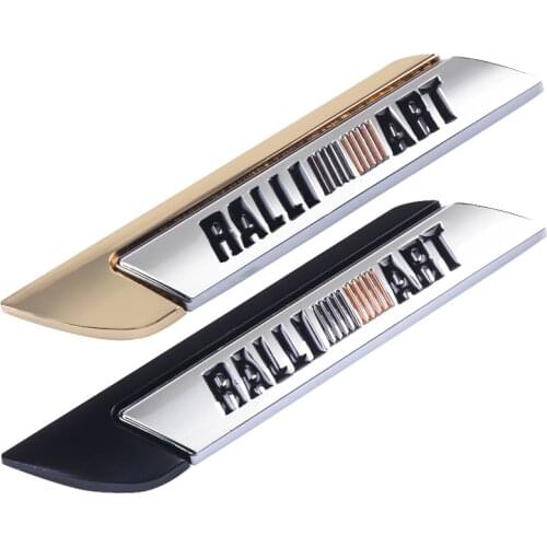 3D Metal Car ralliart logo Emblem Badge Decal Fender Side Rear trunk Stickers For Mitsubishi ralliart Lancer 9 10 Asx Outlander