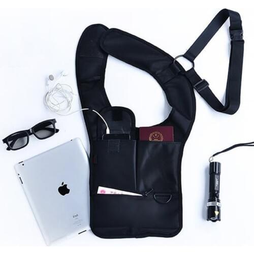 Men Security Holster Strap Backpack Underarm Shoulder Armpit Bag Phone Pouch Burglarproof Anti Theft Waist Bag