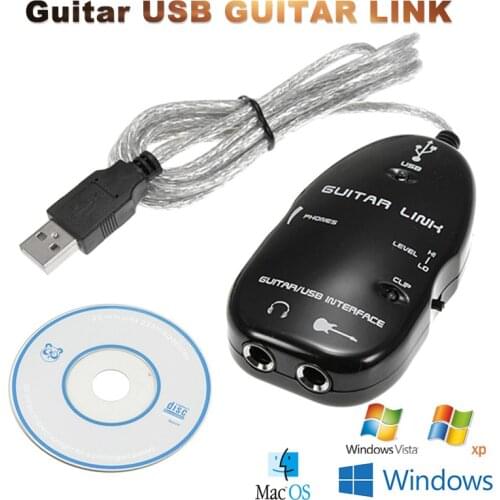 New guitar to USB interface link cable audio adapter effect connector recorder for PC/MAC computer