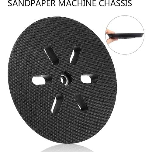 6 Inch 150mm 6 Holes Back-up Sanding Pad M8 Thread Backing Pad For Hook&Loop Sanding Discs Power Tools Accessories Black