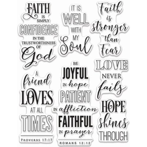 Hope Shines Transparent Clear Stamps for DIY Scrapbooking/Card Making/ Photo Album Decorative/Kids Fun Decoration Supplies