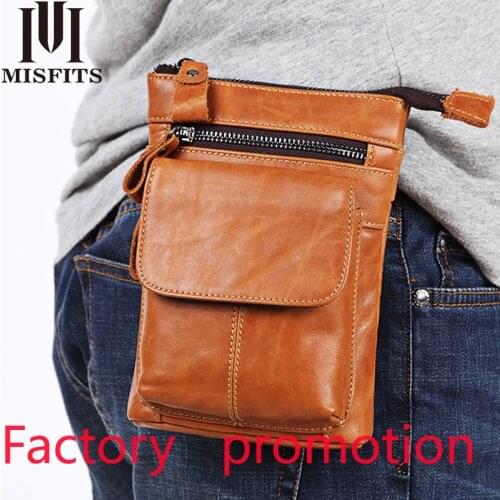 Factory Direct New Outdoor Casual Korean Mens Leather Pocket Full-Grain Leather Multi-Function Zipper Messenger Bag