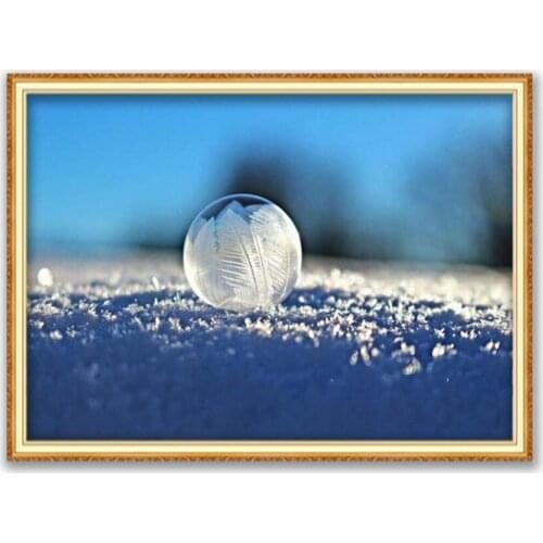 Christmas Snowball DIY Embroidery 11CT Cross Stitch Kits Craft Needlework Set Cotton Thread Printed Canvas Home Decoration Sell