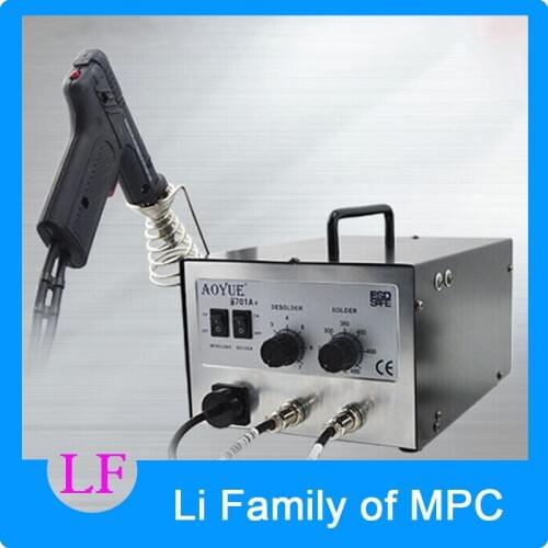 2 in 1 BGA Desoldering Station 110V/220V Electric Vacuum Desoldering Solder Gun IC Rework Soldering Station AOYUE I701A
