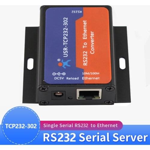 USR-TCP232-302 RS232 to Ethernet Converters UDP TCP IP Server to Client Module Support DHCP/DNS Built-in Webage Virtual COM