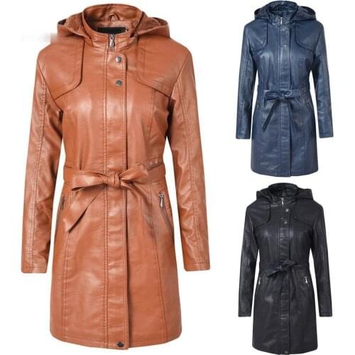 Zoulv Women Autumn Winter Warm Outerwear Zipper Jackets Hooded Coat Women Women Leather Jackets Women Zipper Motorcycle Coat