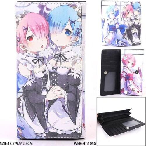 Anime Re:Life In A Different World From Zero Long Wallet Ram Ram High Quality PU Womens Purse