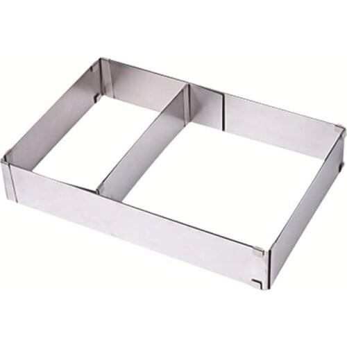 Kapmore 1pc Cake Mold Biscuit Cutter Adjustable Rectangle Stainless Steel Mousse Mold Cookie Cutter Baking Tools Accessories