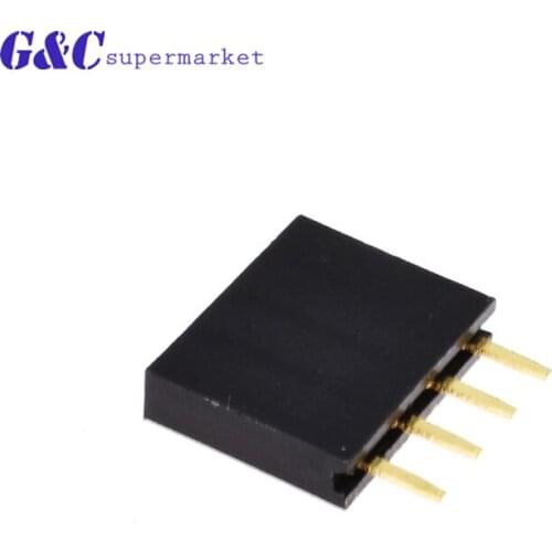 10/20/50/100PCS 4Pin Header Strip 2.54mm 4pin Single Row Straight Female diy electronics