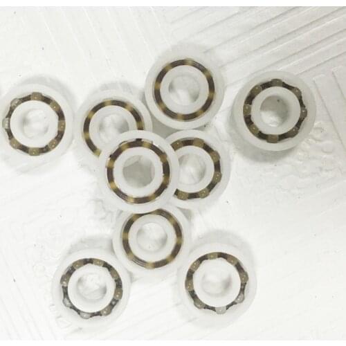 10pcs Free Shipping 623 Pom Plastic Deep Groove Ball Bearing 3x10x4mm With Glass Balls