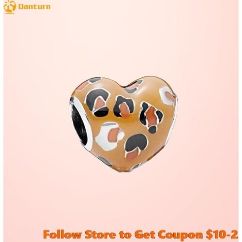 2020 New 925 Sterling Silver Beads Spotted Heart Charms fit Original Pandora Bracelets Women DIY Jewelry