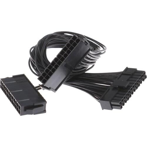 24Pin Power Supply Synchronizer Male to Female 24 Pin Dual PSU Extension Cable SD&HI