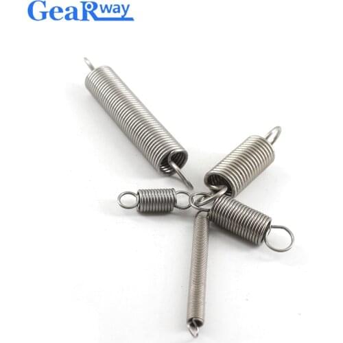Gearway 5pcs Extension Spring Stainless Steel Small Tension Springs with Hooks 1.2mm Thickness Long Extension Springs