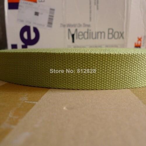 50 Yards 1.25'' 32mm #41 Lime Green Color High Quality Bag Straps Polyester Webbing