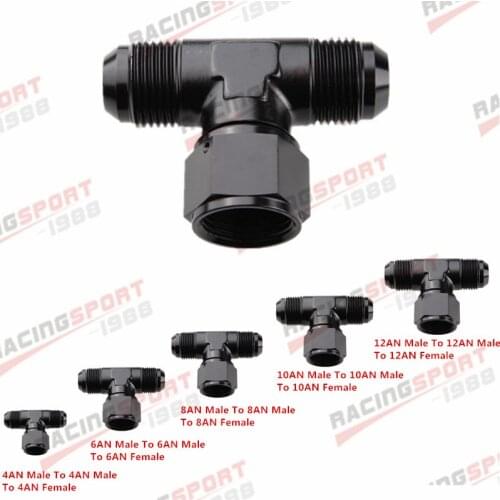 AN4 AN6 AN8 AN10 AN12 Female To Male Tee On Side Thread Fitting Adapter