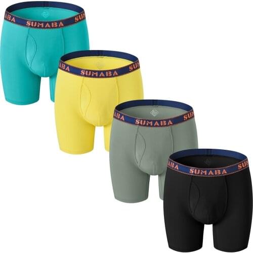 Men Underwear Boxer Shorts Set Man Panties Lingerie Bamboo Fiber Casual Loose Mens Boxers Fashion Multicolor Combination