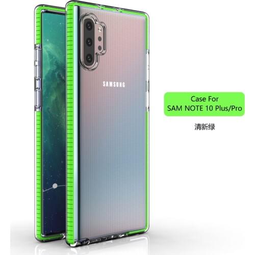 For Samsung Galaxy Note 10 Case Soft TPU+TPE Transparent Double Protective Back Cover Case for samsung note 10 plus note 10pro