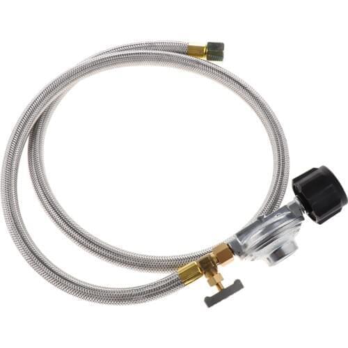 Safety Certified Classic Adjustable Regulator Kit Stainless Braided Hose Kit