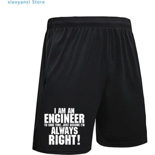 I AM AN ENGINEER printed letter summer 2021 mens sports pants running shorts men harajuku jersey short pants