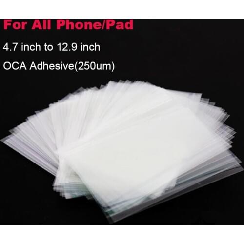 MAIJIEKE 250um 4.7 5 5.2 5.5 5.7 6 6.3 6.4 6.8 7 7.9 9.7 12.9 '' inch OCA Optical Clear Adhesive Glue Glass Lens Film+easy tear