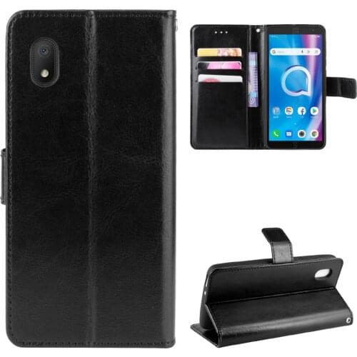 Fashion Wallet PU Leather Case Cover For Alcatel 1B 2020 5.5'' Flip Protective Phone Back Shell With Card Holders