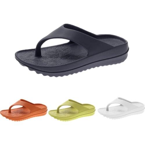 Soft Slippers Thick Sole Non-slip EVA Indoor Shoes Flat Slides Men Women Beach Ourdoor Light Flip Flops Plus Size