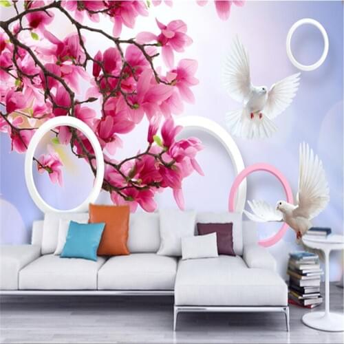 Beibehang Wallpaper Mural Wallpaper HD Flying Pigeon 3D TV Wall wallpaper for walls 3 d papel de parede stepper motor