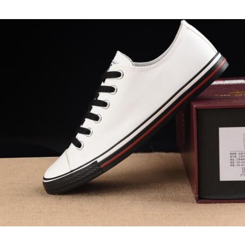 Wholesale High Quality Men Canvas Shoes Male Black Student Casual Shoes White Flat Bottomed Sneakers Shoes