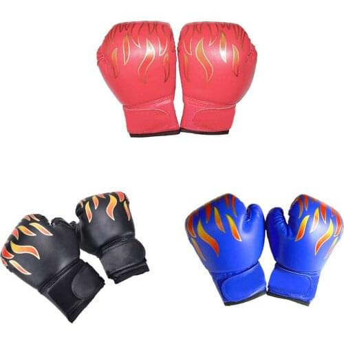 1 pair of childrens boxing gloves professional training Sanda boxing gloves flame net breathable sports Fighting boxing gloves