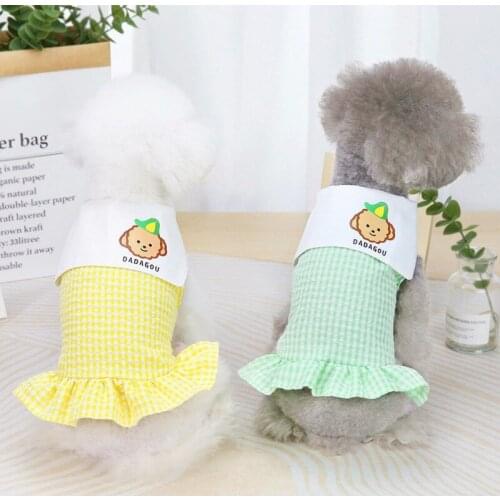 Puppy Princess Dresses Cute Erotogenic Dog Skirt Soft Cotton Breathable Pet Cat Apparel Home Dog Cat Dress Up
