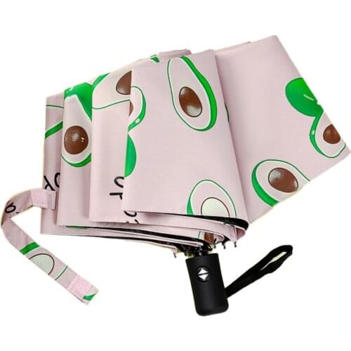 Full Automatic Black Gum Fruit Umbrella Sunshade Sun Umbrella Anti Ultraviolet Umbrella