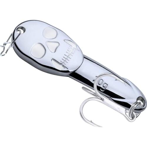 Hard Metal Fishing Lure Spinner Bait Spoon Tackle Bass Spinnerbaits Crankbaits Treble Hook 59.5mm Fishing Baits