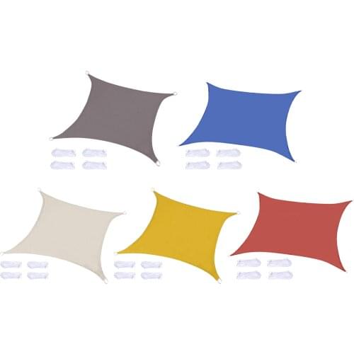 Durable Sun Shade Sail UV Protection Patio Garden Camping Sunscreen Awning Tarp Rectangle Awning Canopy UV Resistant Tarpaulin