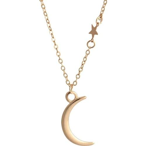 RONGQING 1pcs New Products silver Gold Plated Star Moon Layer Boho Necklace