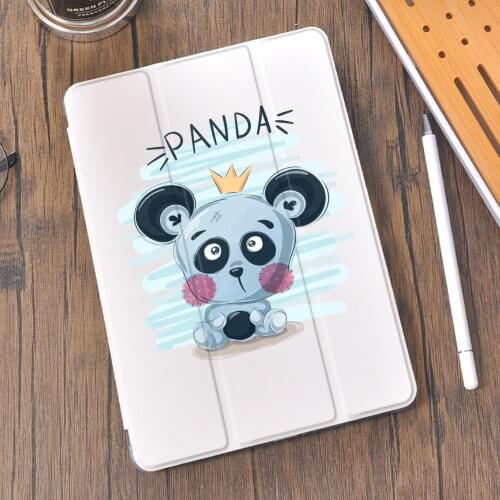 Cute Panda luxury Silicone iPad Case For 10.2 Air 4 Pro 10.9 2020 With Pen Holder 7th 8th Generation 12.9 Pro 2018 Mini 4 5