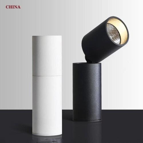 Dimmable Rotating LED Downlights 7W 12W COB LED Ceiling Spot Lights AC110-220V LED Wall Lamp Warm Cold White Indoor Lighting